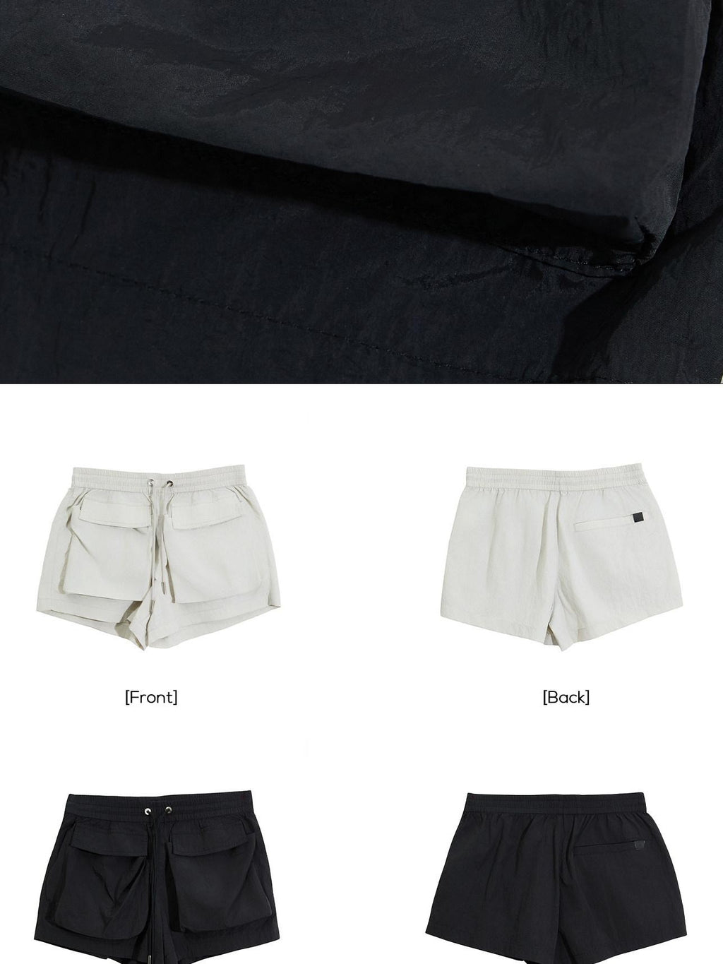 EZEK Breathable Quick Dry Low Rise Gathered Pocket Women's Polyester Athletic Shorts