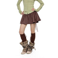 EZEK_Brown_Faux_Two_Piece_Suede_Tulip_Women's_Polyester_Spandex_Mini_Skirts_1014778541009_MISSTT