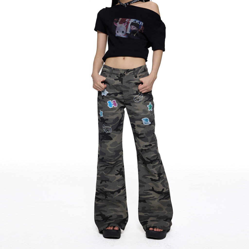 EZEK_Camouflage_Printed_Slim_Low_Rise_Women's_Micro_Elastic_Flare_Jeans_922424770059_MISSTT