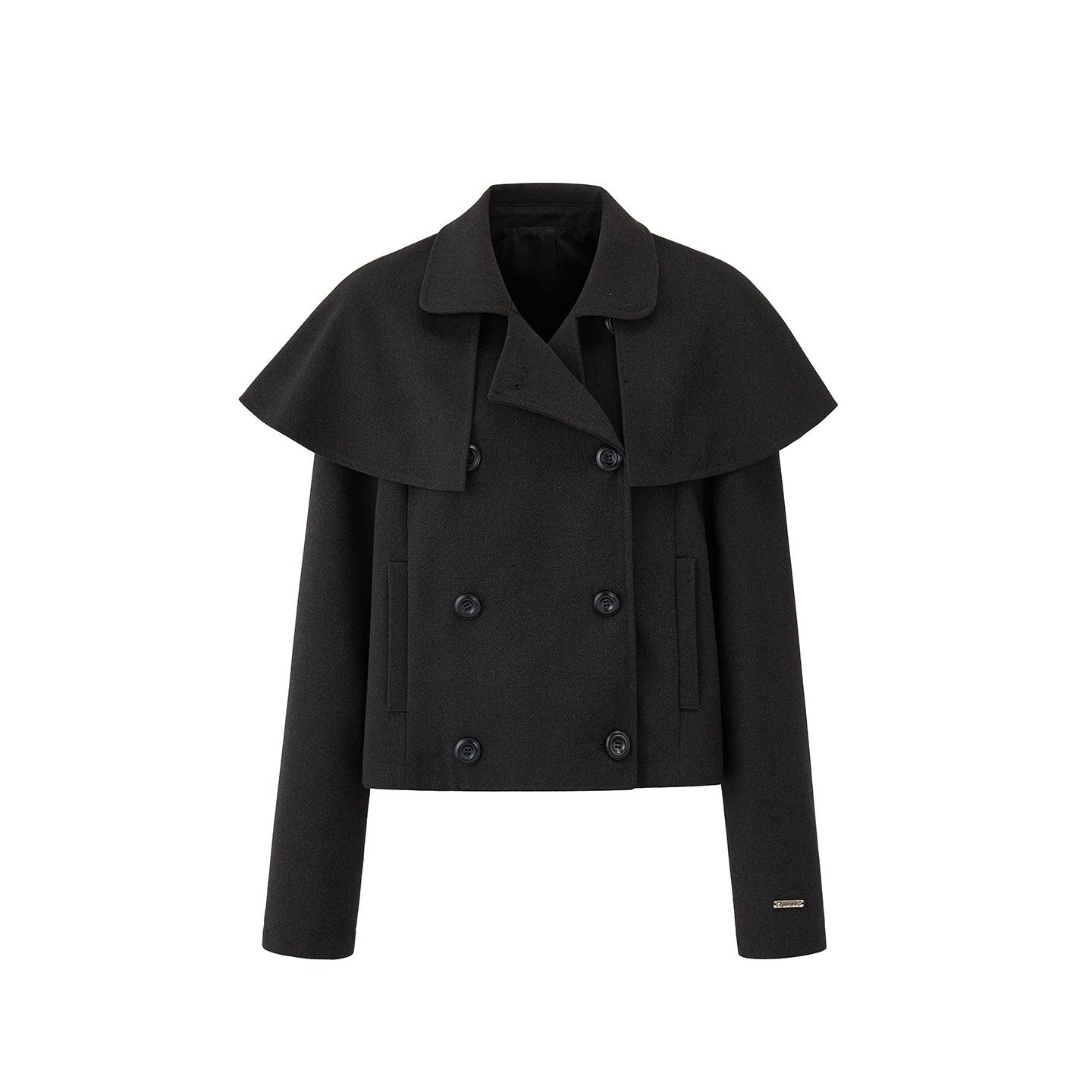 EZEK_Cape_Double_Breasted_Lapel_Pocket_Women's_Polyester_Cotton_Blend_Cropped_Jackets_1062244125683_MISSTT