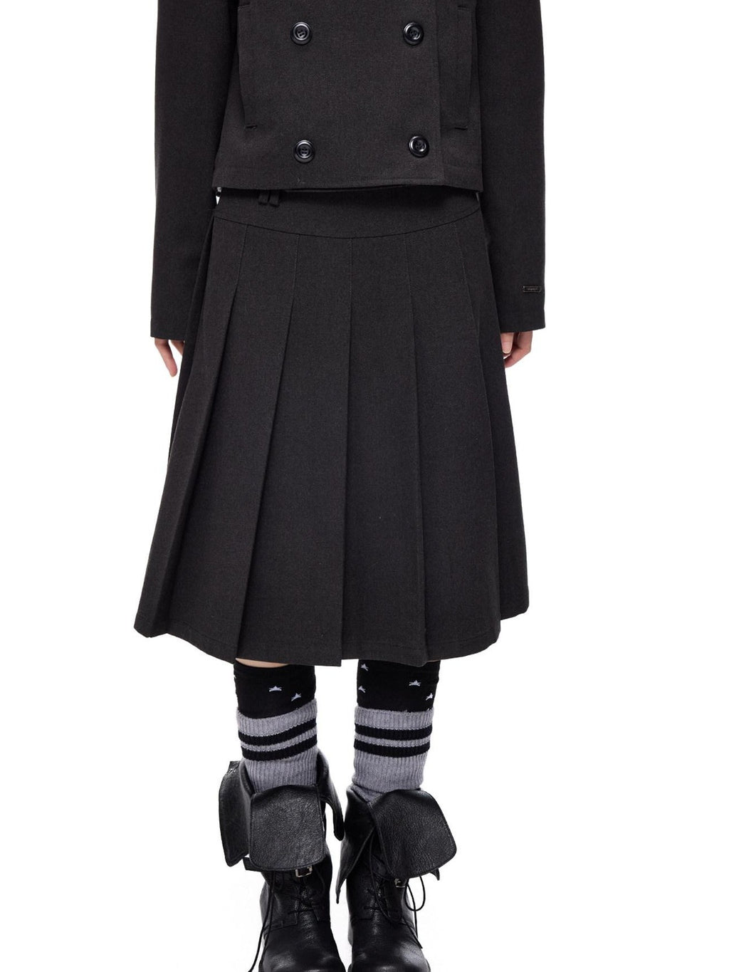 EZEK Cape Double Breasted Lapel Pocket Women's Polyester Cotton Blend Cropped Jackets
