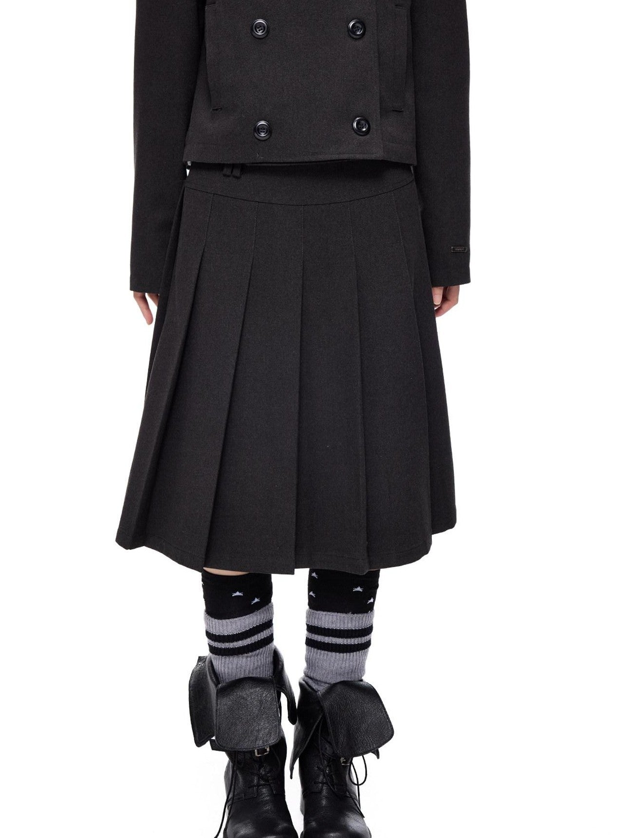 EZEK Cape Double Breasted Lapel Pocket Women's Polyester Cotton Blend Cropped Jackets