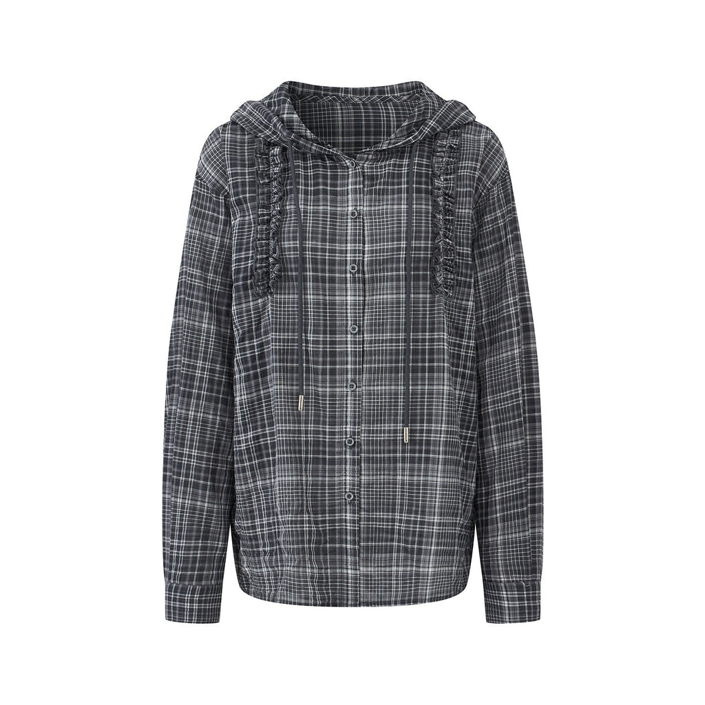 EZEK_Checked_Shirred_Hooded_Vintage_Women's_Cotton_Blend_Shirt_Jackets_1057984845539_MISSTT
