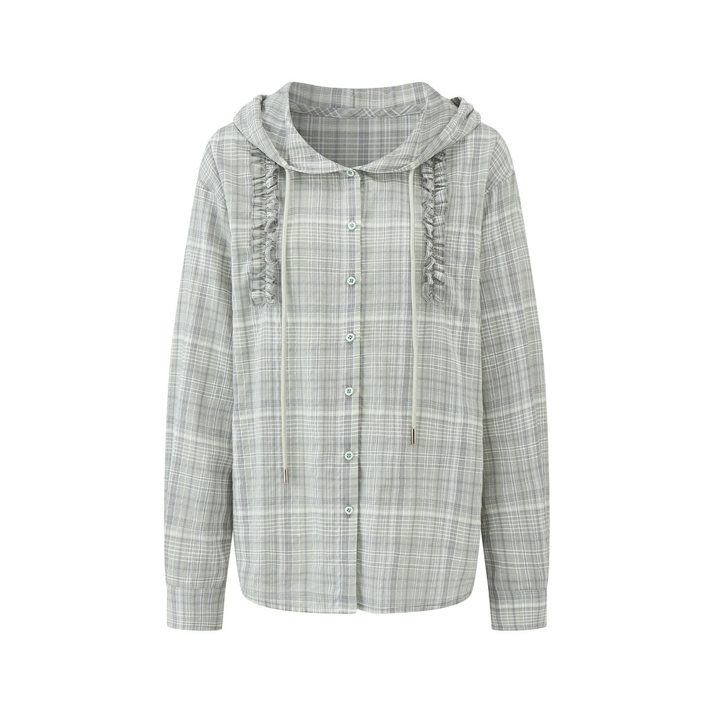 EZEK_Checked_Shirred_Hooded_Vintage_Women's_Cotton_Blend_Shirt_Jackets_1057984845539_MISSTT