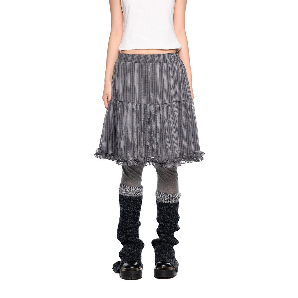 EZEK_Checked_Splice_Bubble_Gauze_Pocket_Women's_Polyester_Breathable_Tiered_Skirts_1048514838422_MISSTT
