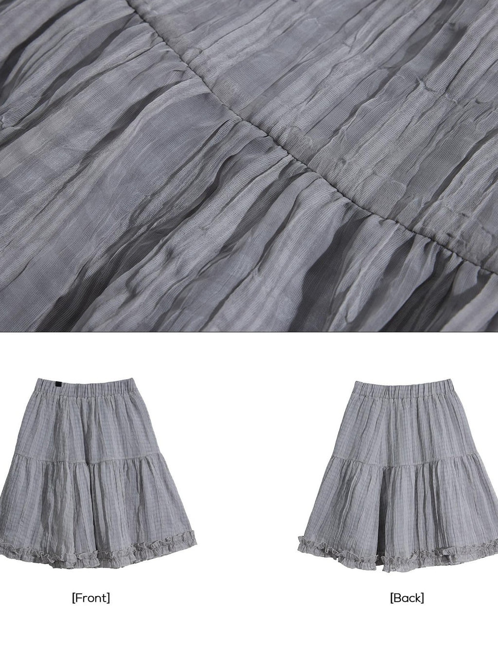 EZEK Checked Splice Bubble Gauze Pocket Women's Polyester Breathable Tiered Skirts