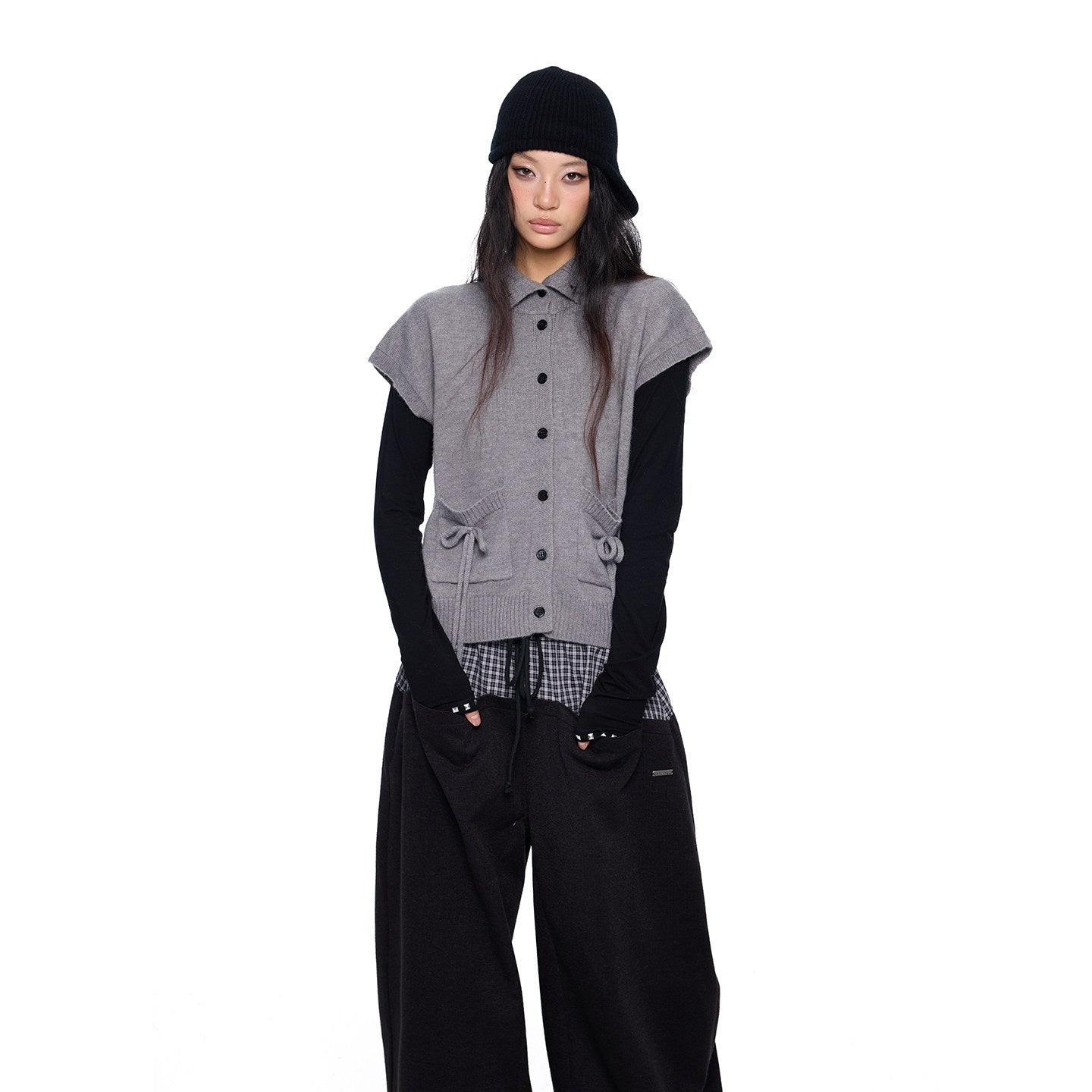 EZEK_Chunky_High_Neck_Layered_Korean_Women's_Wool_Blend_Button-up_Cardigans_1014147562003_MISSTT