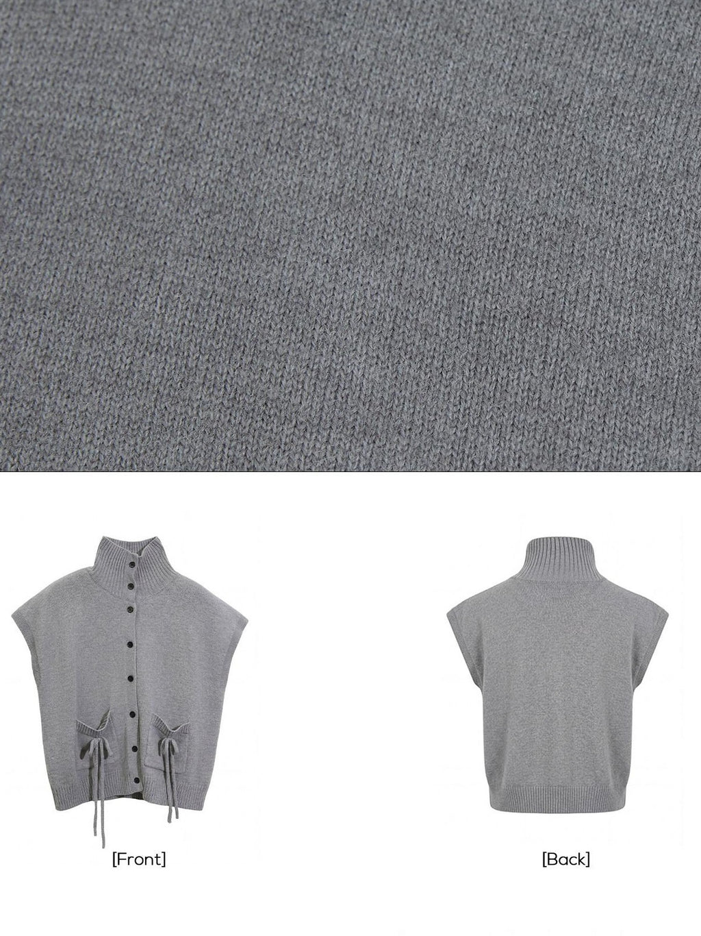 EZEK Chunky High Neck Layered Korean Women's Wool Blend Button-up Cardigans