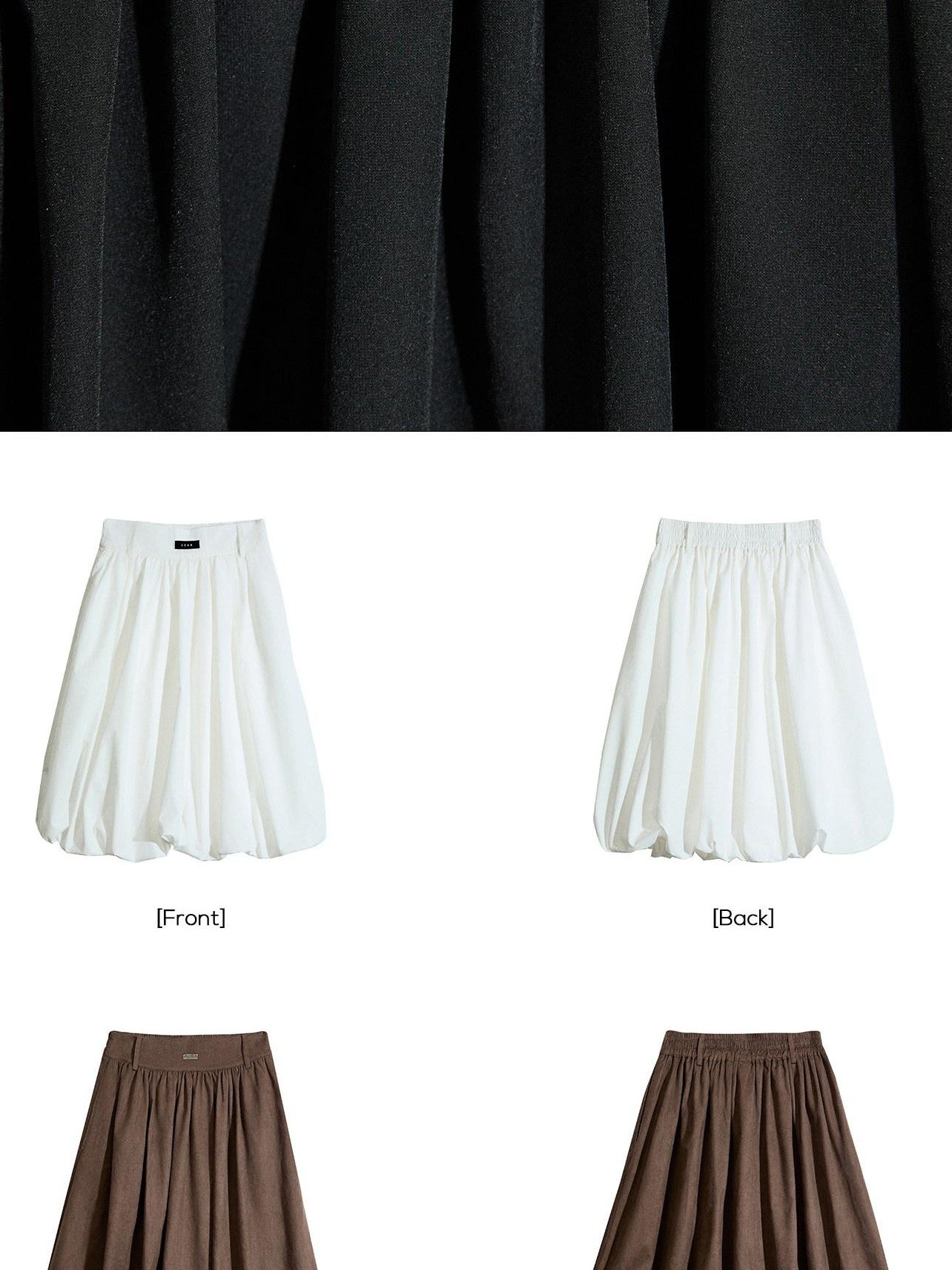 EZEK Cloud Blossom Puff A Line Pocket Mid Waist Women's Polyester Midi Skirts