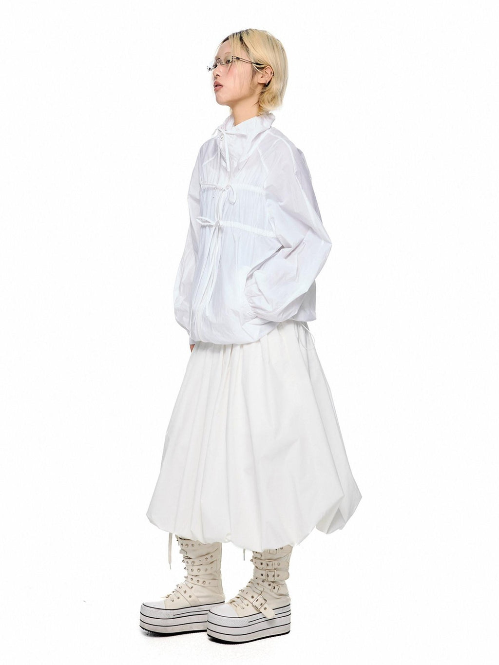 EZEK Cloud Bud Bubble Pocket Mid Waist Women's Polyester A-line Skirts