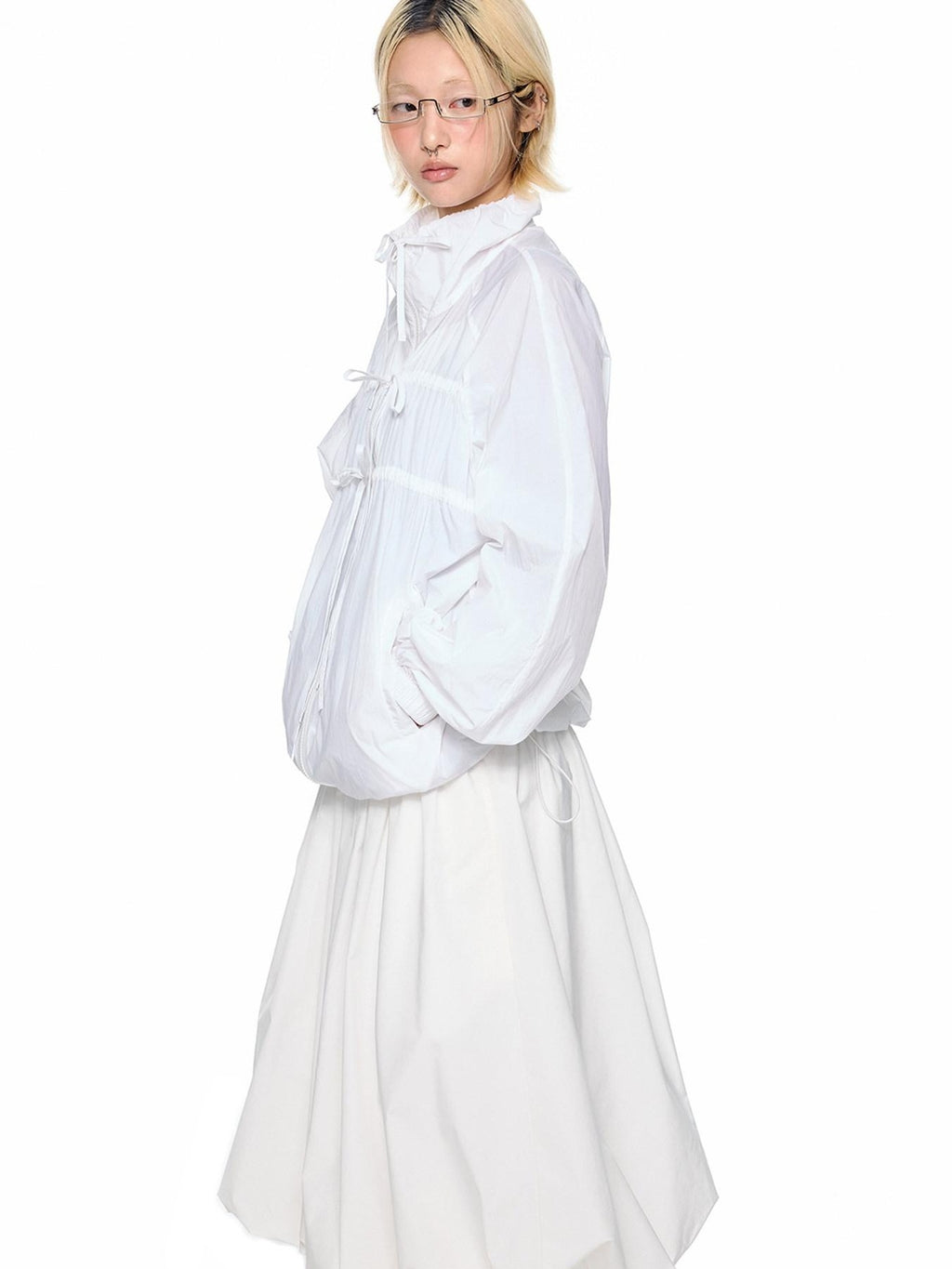 EZEK Cloud Bud Bubble Pocket Mid Waist Women's Polyester A-line Skirts
