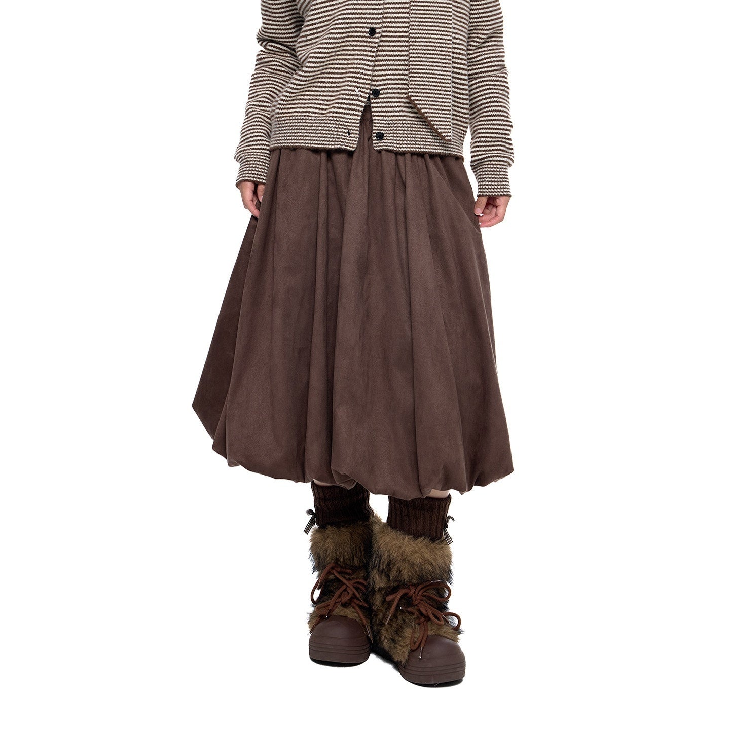 EZEK_Cloud_Floral_Bud_Bubble_Pocket_A_Line_Women's_Polyester_Midi_Skirts_1057811595983_MISSTT