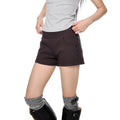 EZEK_Coffee_Slub_Texture_Slim_Fit_Pocket_Elastic_Waist_Women's_Cotton_Low-rise_Shorts_1018889874934_MISSTT
