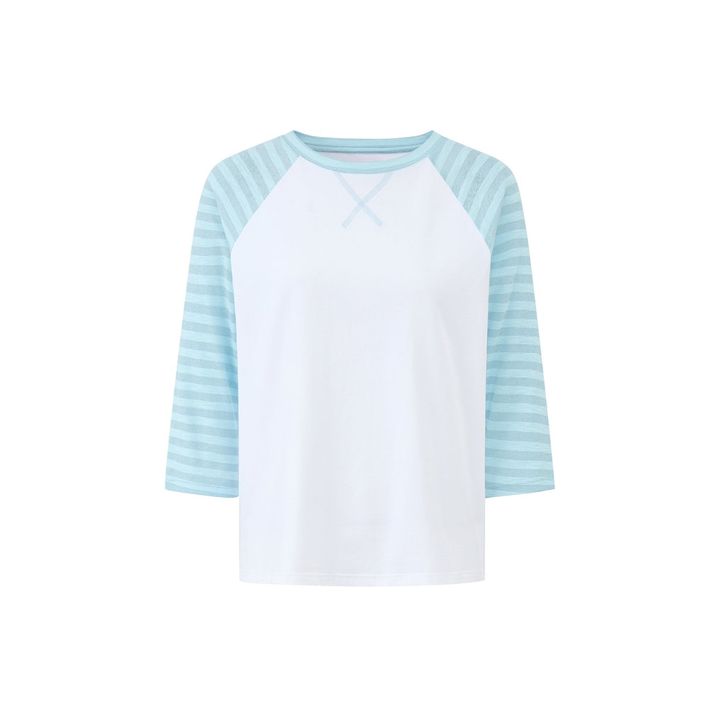 EZEK_Color_Block_Striped_Polka_Dot_Round_Neck_Loose_Fit_Cotton_Women's_Long_Sleeve_T-shirts_1076102432333_MISSTT