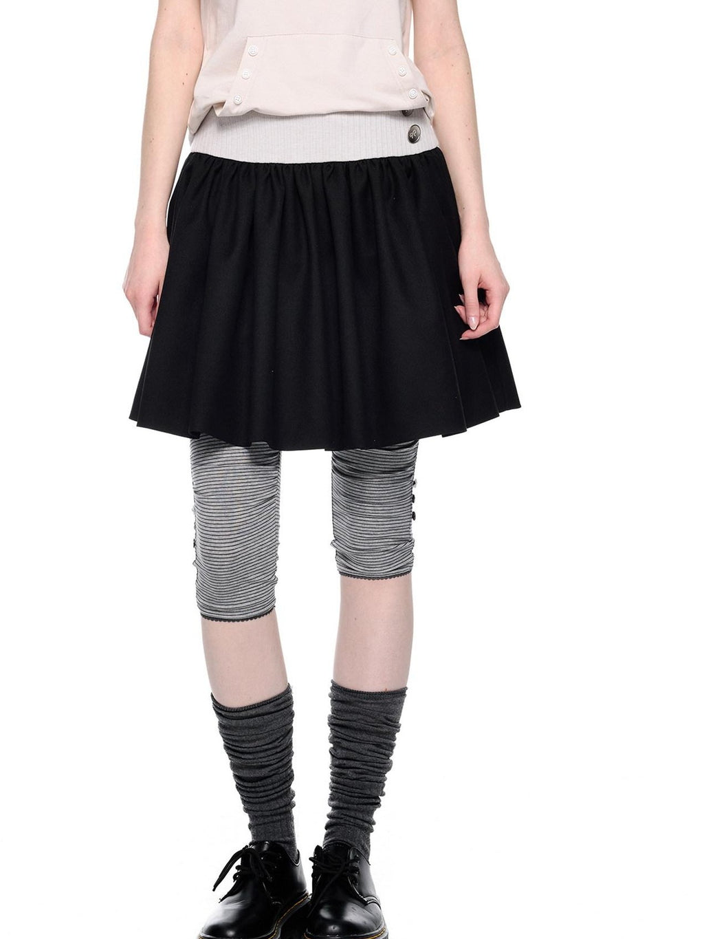 EZEK Colorblock Patchwork High Waist A Line Women's Cotton Mini Skirts