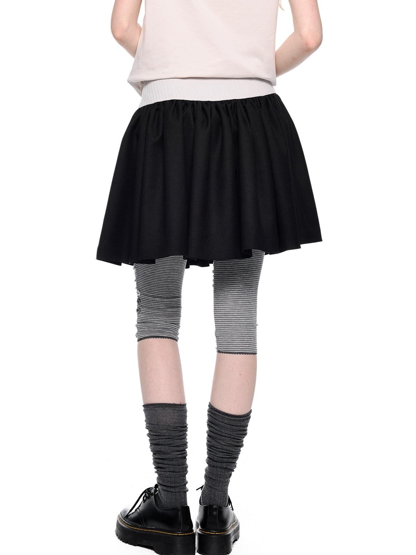EZEK Colorblock Patchwork High Waist A Line Women's Cotton Mini Skirts