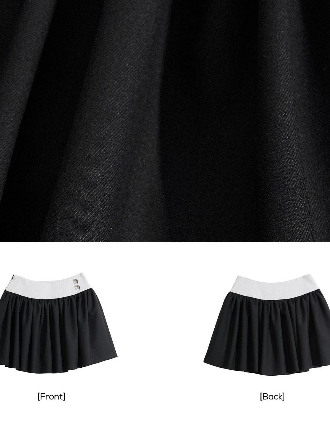 EZEK Colorblock Patchwork High Waist A Line Women's Cotton Mini Skirts