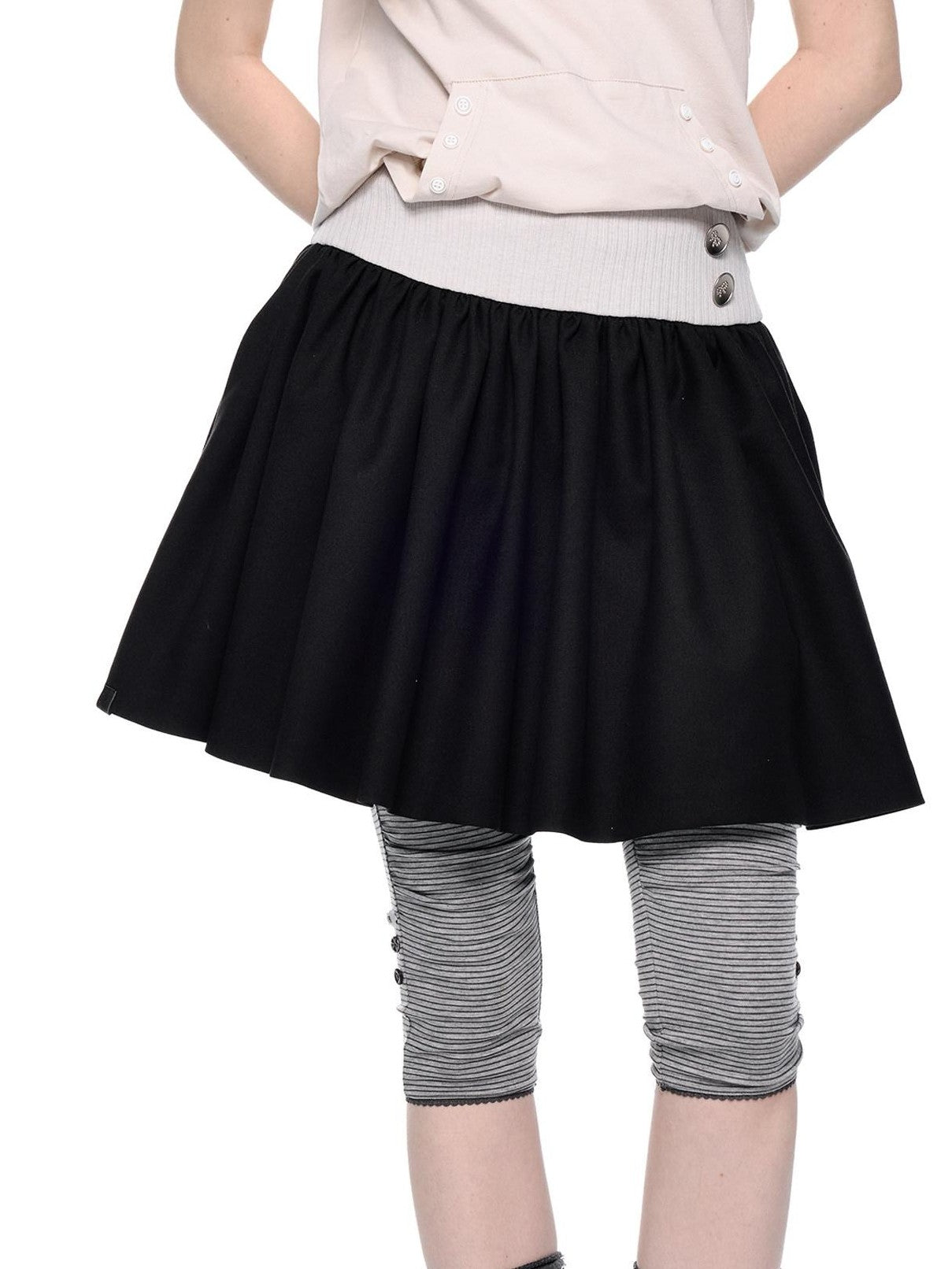 EZEK Colorblock Patchwork High Waist A Line Women's Cotton Mini Skirts