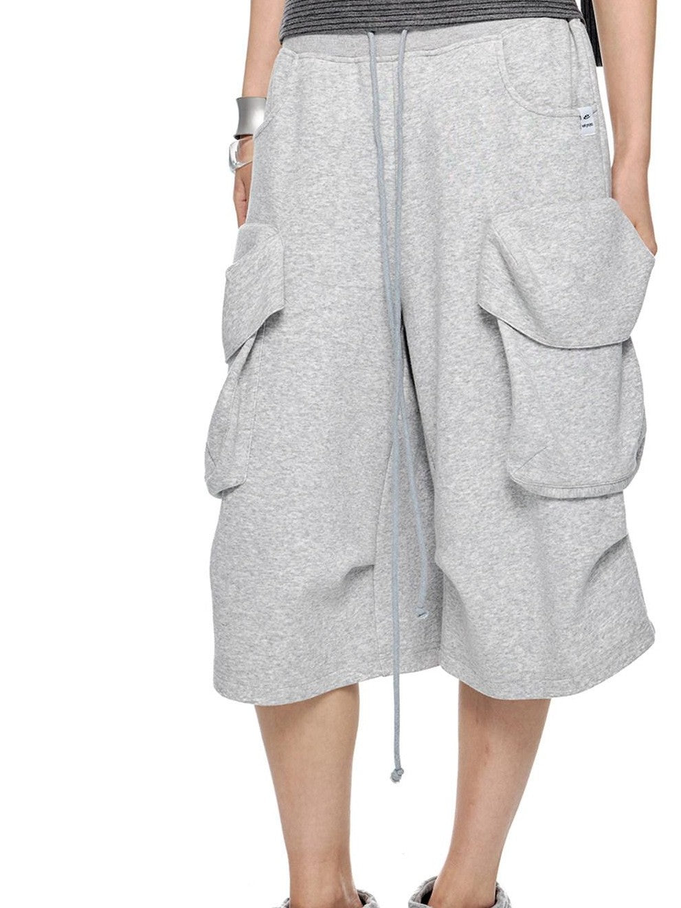 EZEK Colorblock Waistband Spliced Pocket Women's Poly Cotton Spandex Capri Pants