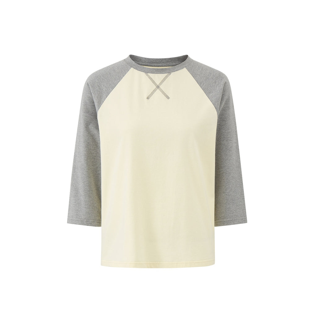 EZEK_Contrast_Striped_Polka_Dot_Raglan_Loose_Women's_Cotton_Short_Sleeve_T-shirts_1057164258673_MISSTT