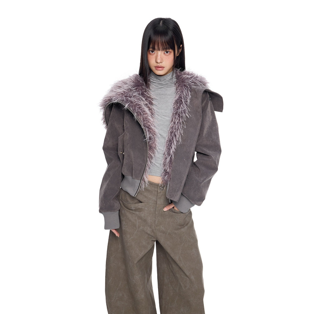 EZEK_Cropped_Colorblock_Oversized_Fur_Collar_Women's_Faux_Suede_Puffer_Jackets_989966413770_MISSTT