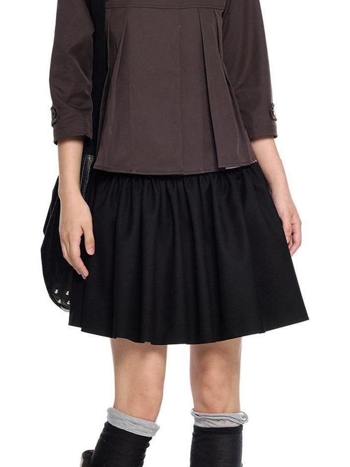 EZEK Cropped Doll Collar Double Buttons Women's Polyester Henley T-shirts