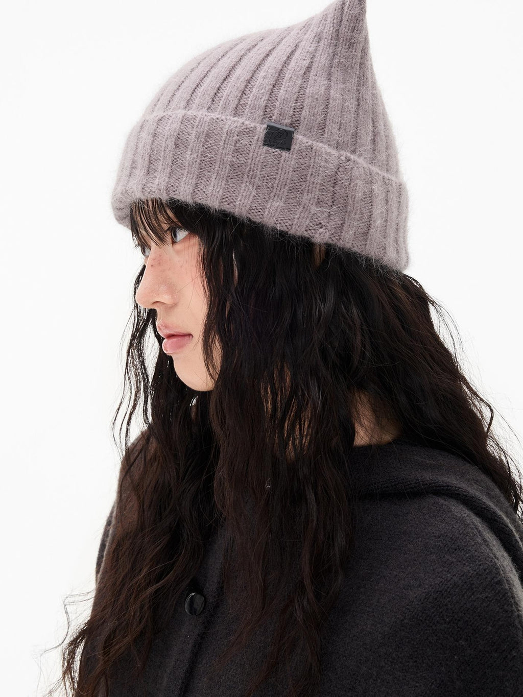 Cute Cat Ear Fuzzy Rabbit Fur Women's Nylon Knit Beanies