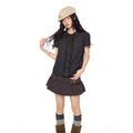 EZEK_Doll_Collar_Shirred_Bow_Plaid_Women's_Cotton_Short_Sleeve_T-shirts_1039456548226_MISSTT