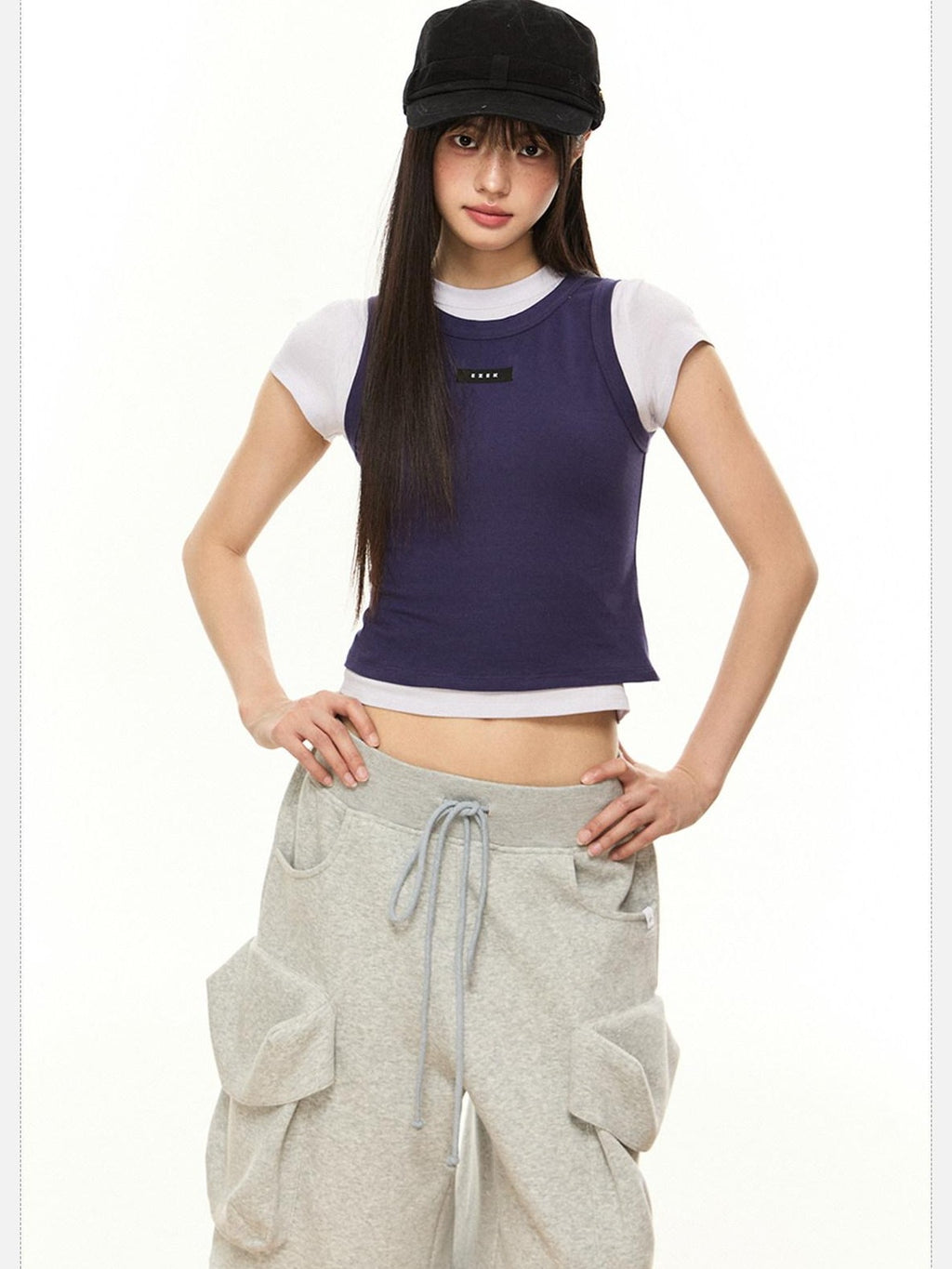 EZEK Dopamine Cropped American Women's Cotton Blend Short Sleeve T-shirts