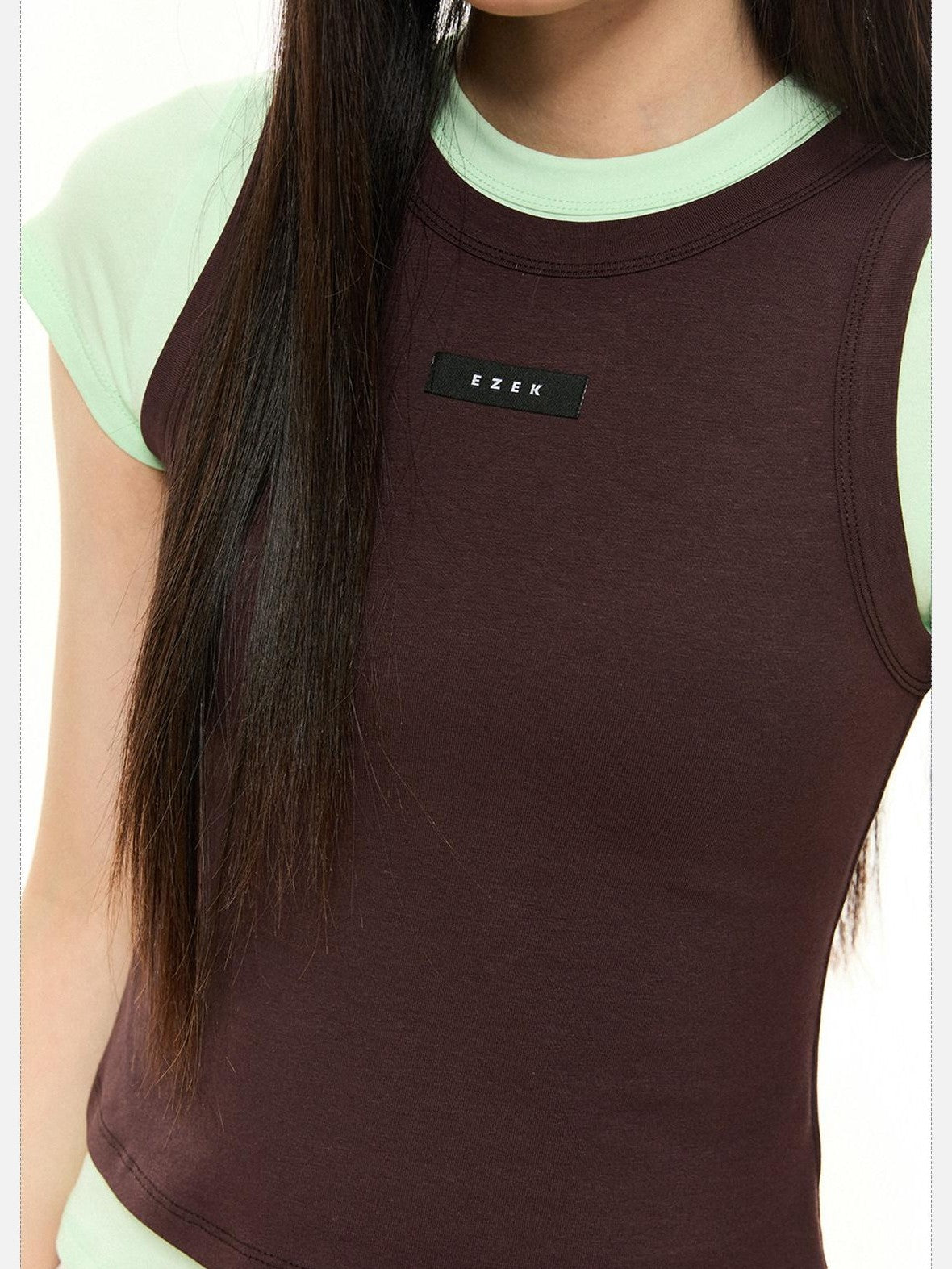 EZEK Dopamine Cropped American Women's Cotton Blend Short Sleeve T-shirts