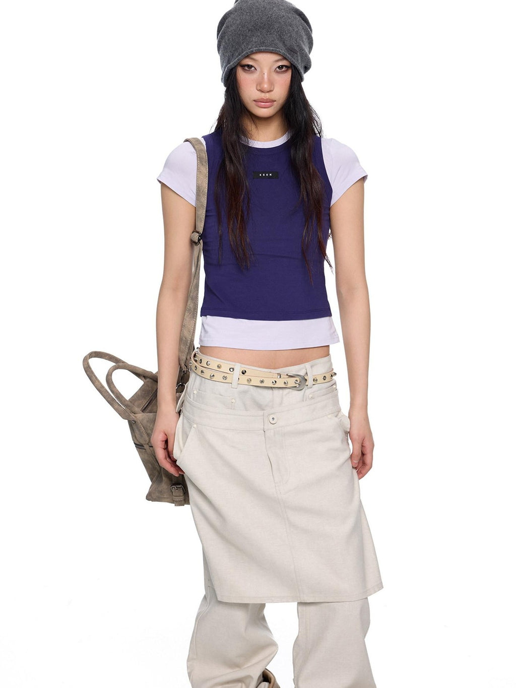 EZEK Dopamine Two Piece Print Slim Fit Short Sleeve Women's Cotton Crop Tops