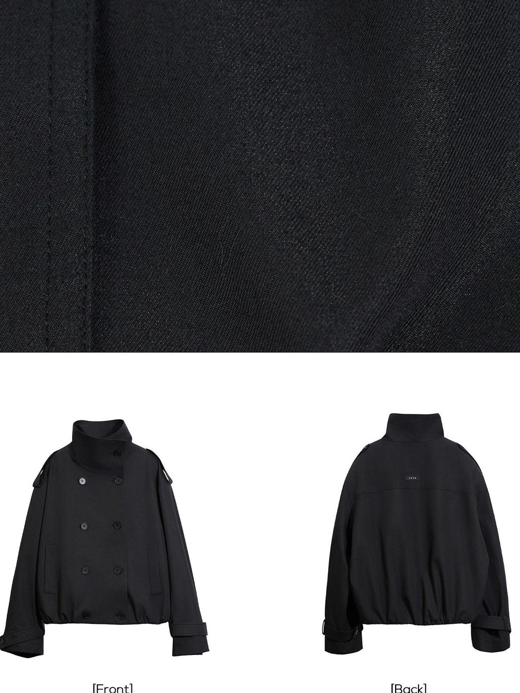 EZEK Double Breasted Stand Collar Pocket Loose Women's Cotton Blend Trench Coats