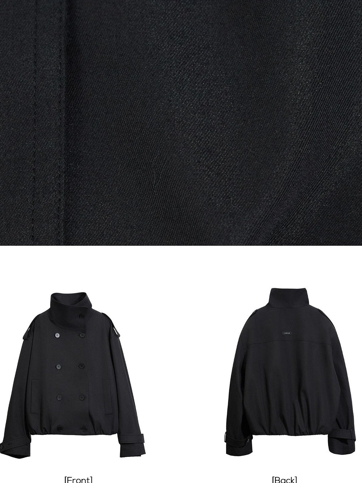 EZEK Double Breasted Stand Collar Pocket Loose Women's Cotton Blend Trench Coats