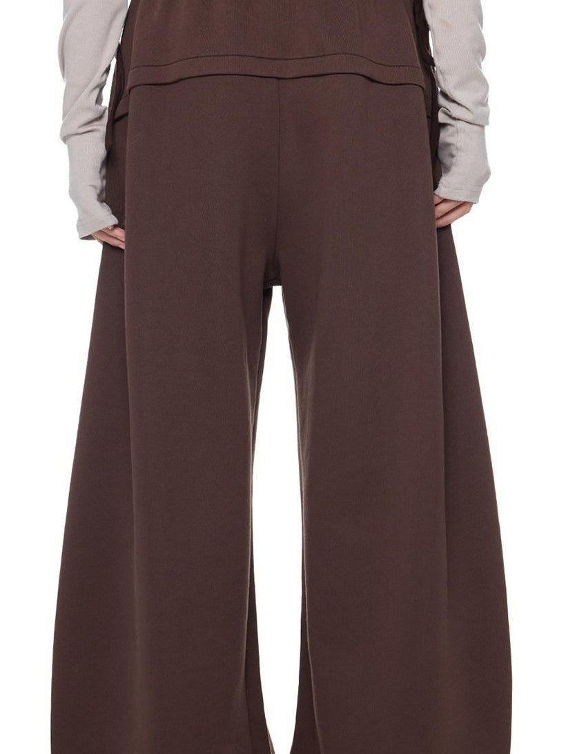 EZEK Drapey Pocket Drawstring Retro Straight Women's Cotton Blend Wide-leg Pants