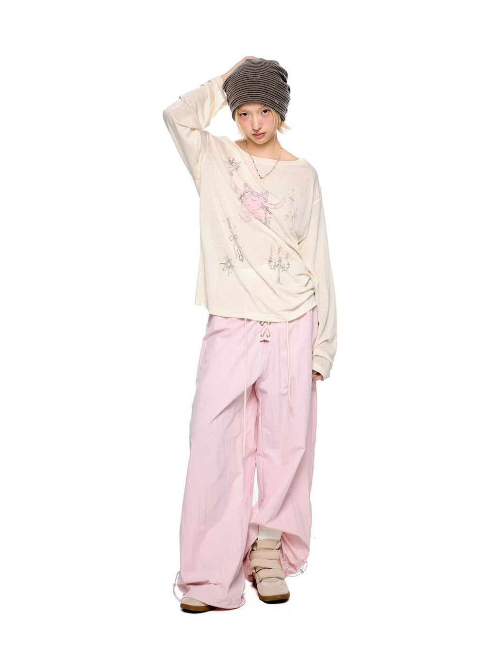 EZEK Drawstring Low Rise Textured Quick Dry Women's Nylon Wide-leg Pants