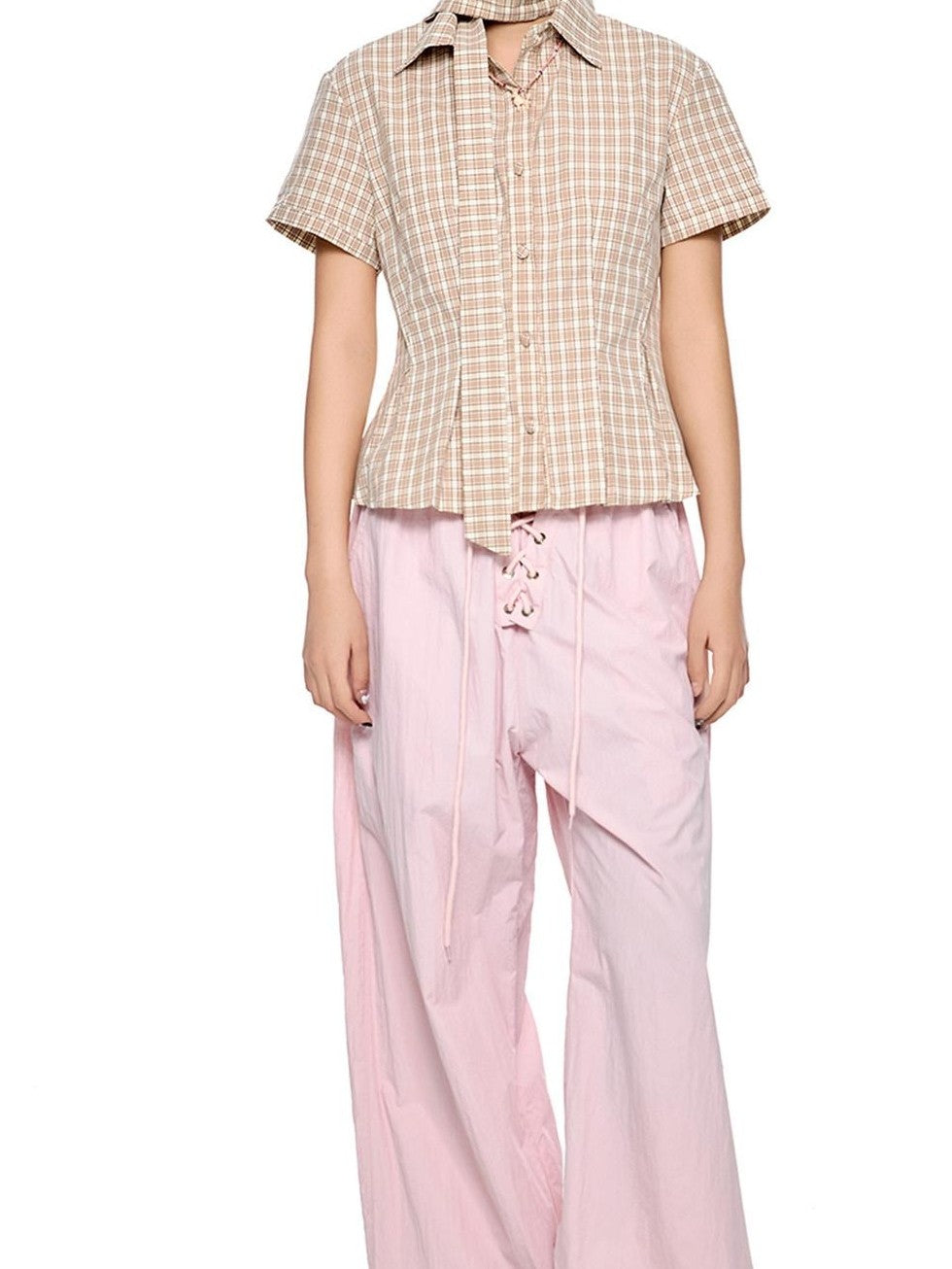 EZEK Drawstring Low Rise Textured Quick Dry Women's Nylon Wide-leg Pants