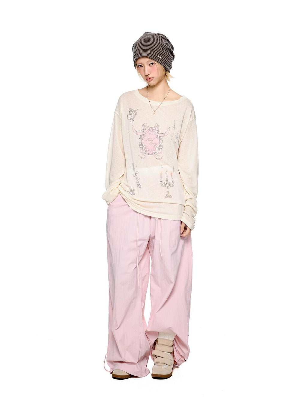 EZEK Drawstring Low Rise Textured Quick Dry Women's Nylon Wide-leg Pants