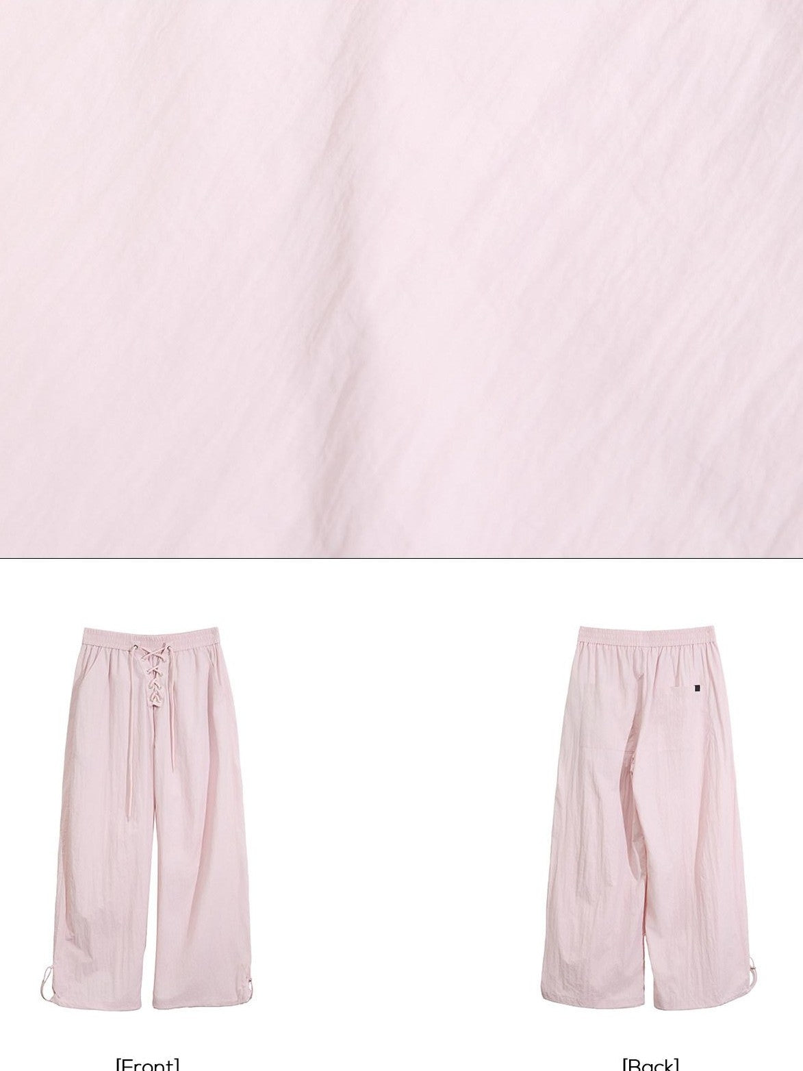 EZEK Drawstring Low Rise Textured Quick Dry Women's Nylon Wide-leg Pants