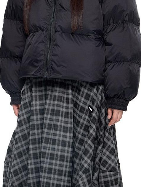 EZEK Ear Hood Straight Cropped Women's 90 Percent White Duck Down Jackets