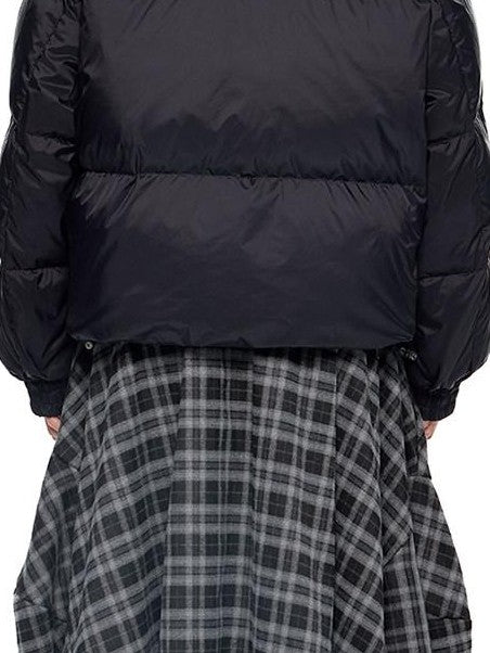 EZEK Ear Hood Straight Cropped Women's 90 Percent White Duck Down Jackets