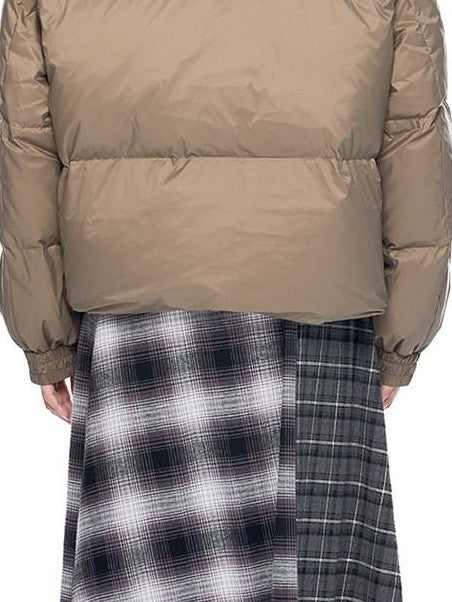 EZEK Ear Hood Straight Cropped Women's 90 Percent White Duck Down Jackets