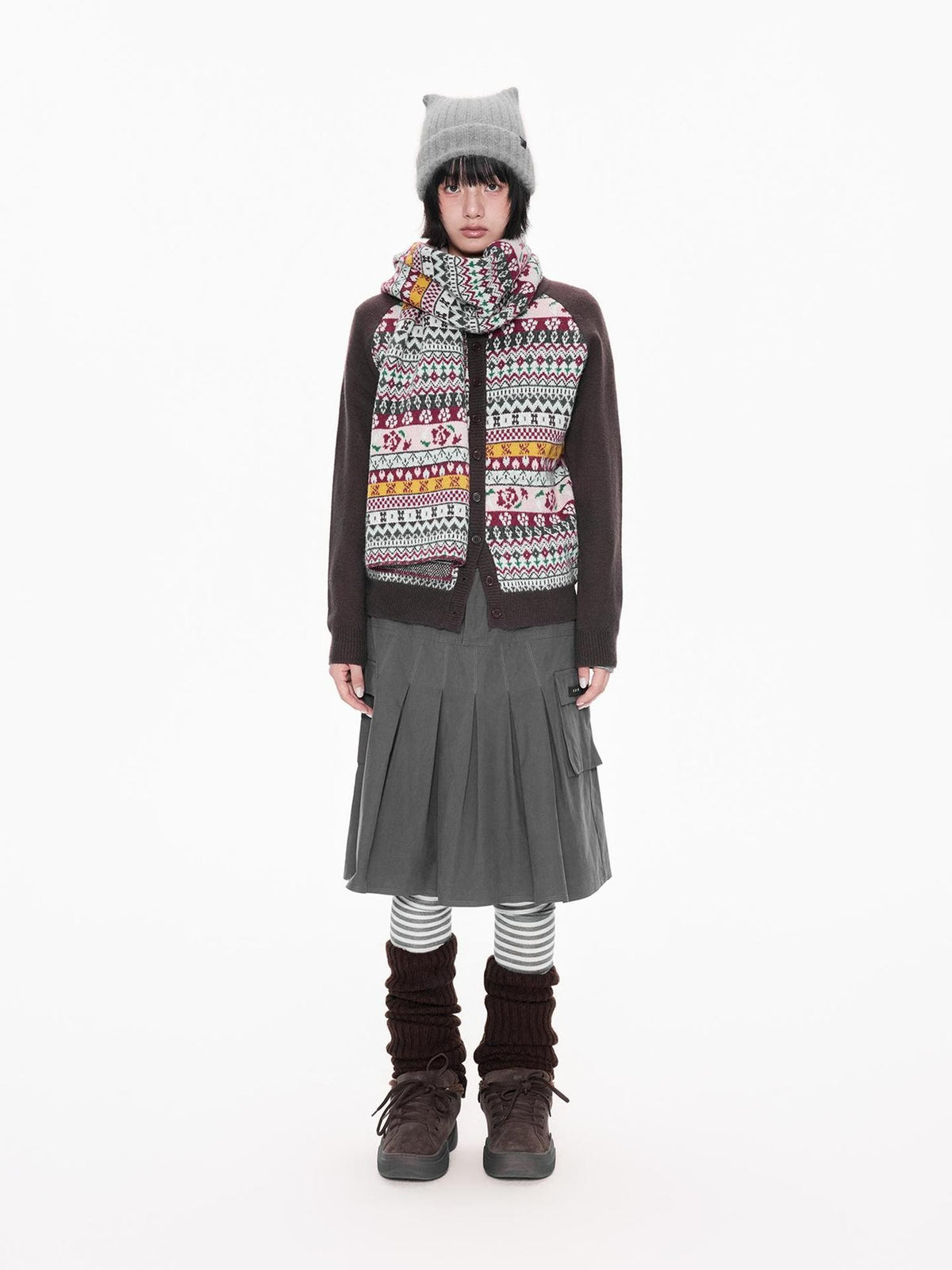 EZEK Ethnic Print Color Block Women's Cardigans