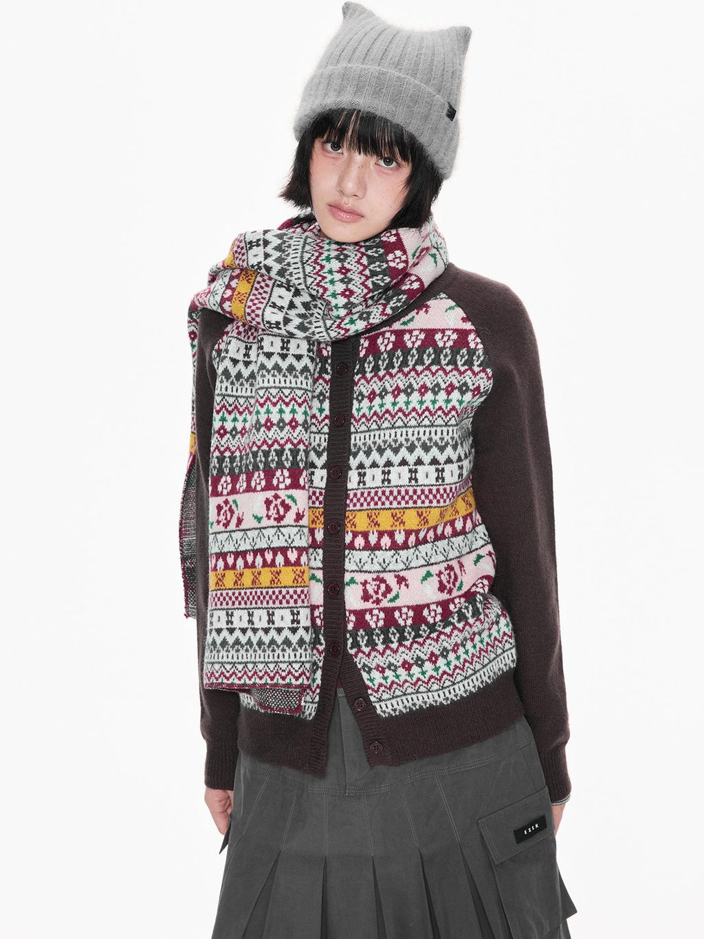 EZEK Ethnic Print Color Block Women's Cardigans