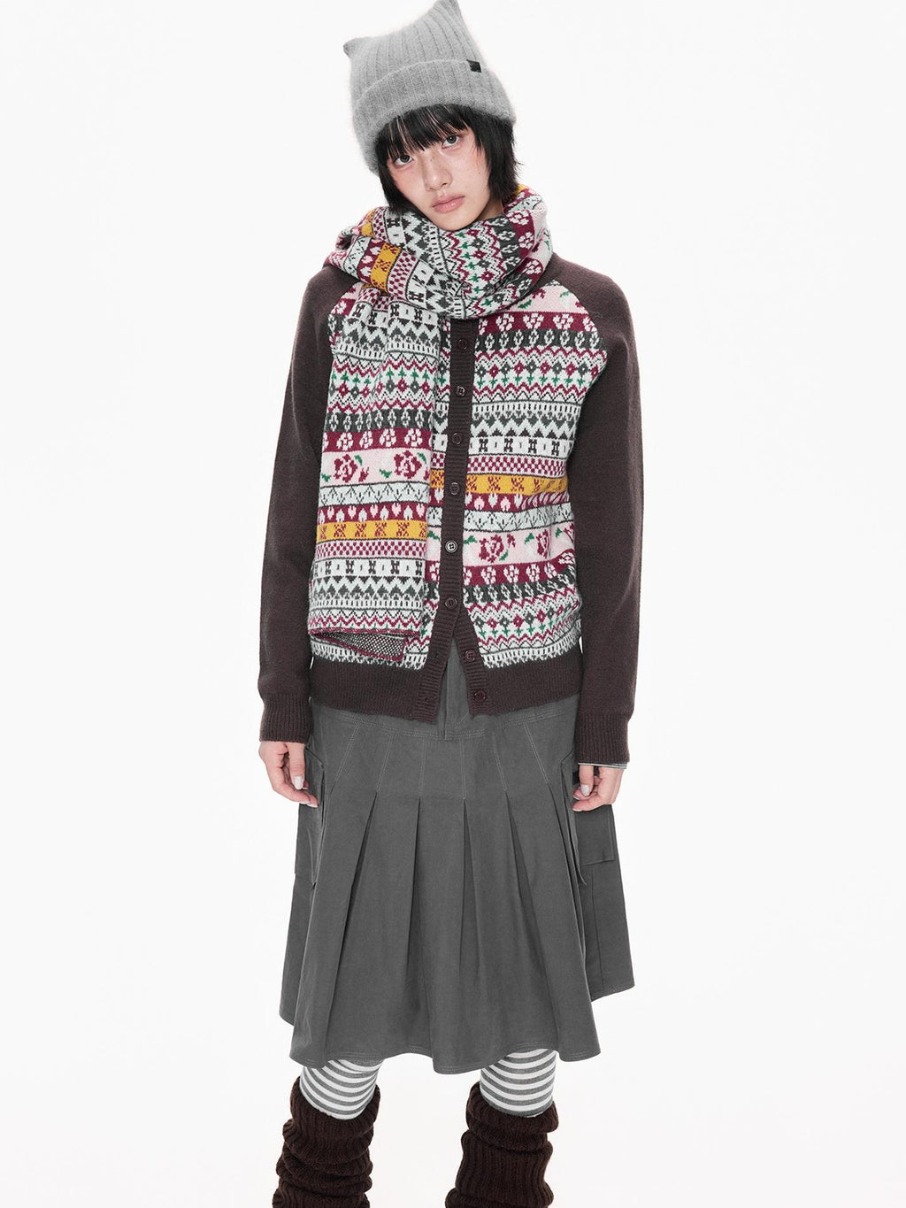 EZEK Ethnic Print Color Block Women's Cardigans