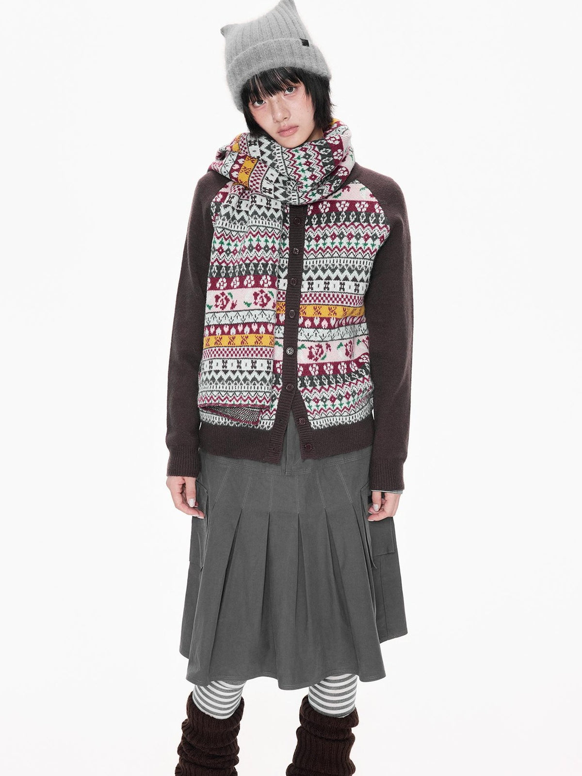 EZEK Ethnic Print Color Block Women's Cardigans