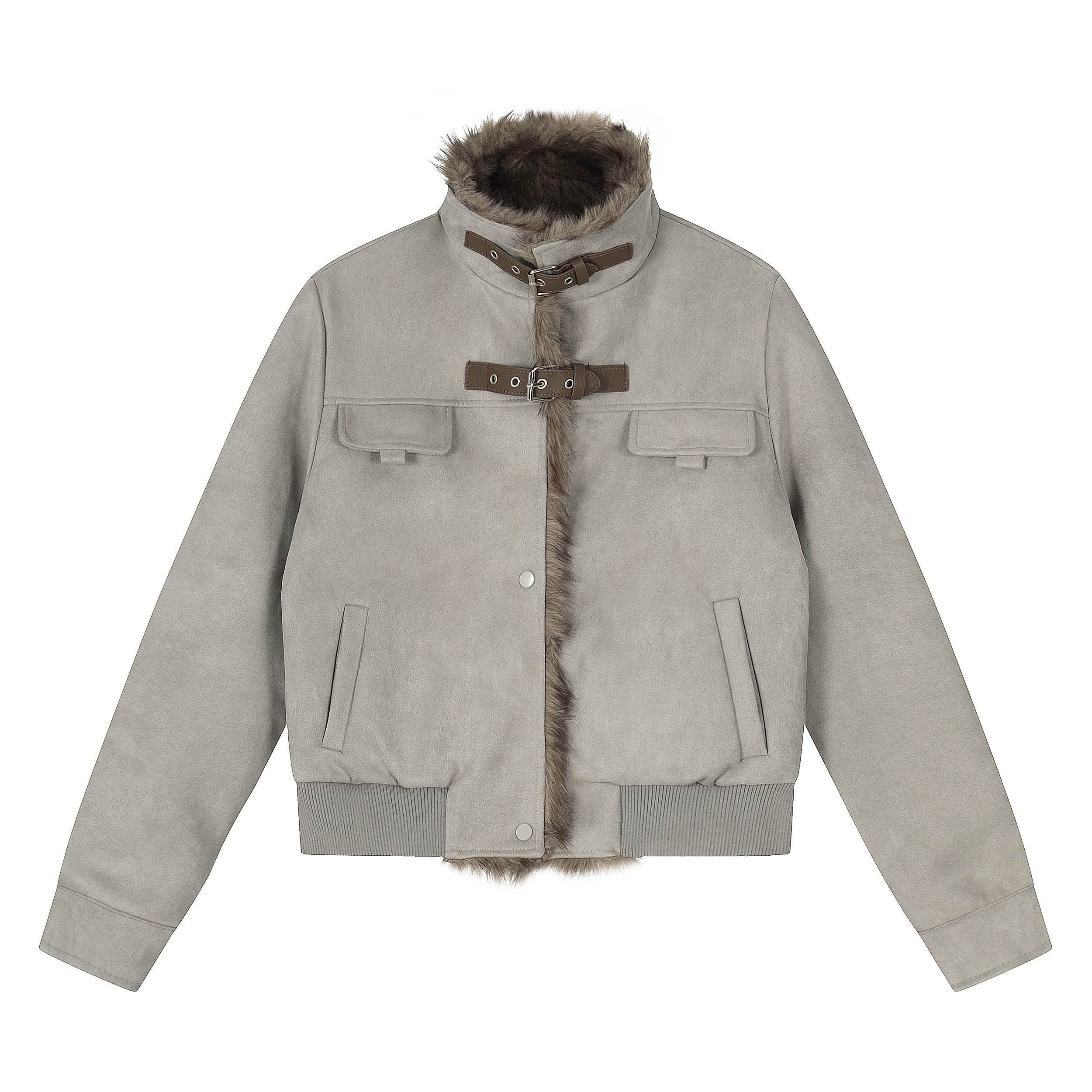 EZEK_Faux_Fur_Patchwork_Stand_Collar_Zipper_Women's_Fleece_Lined_Moto_Jackets_986195876364_MISSTT