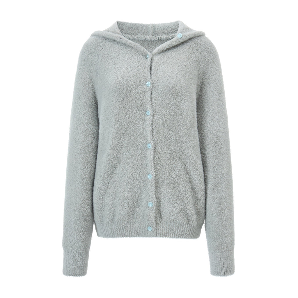 EZEK_Faux_Mink_Color_Block_Button_Knit_Hooded_Women's_Cardigans_1081318672377_MISSTT