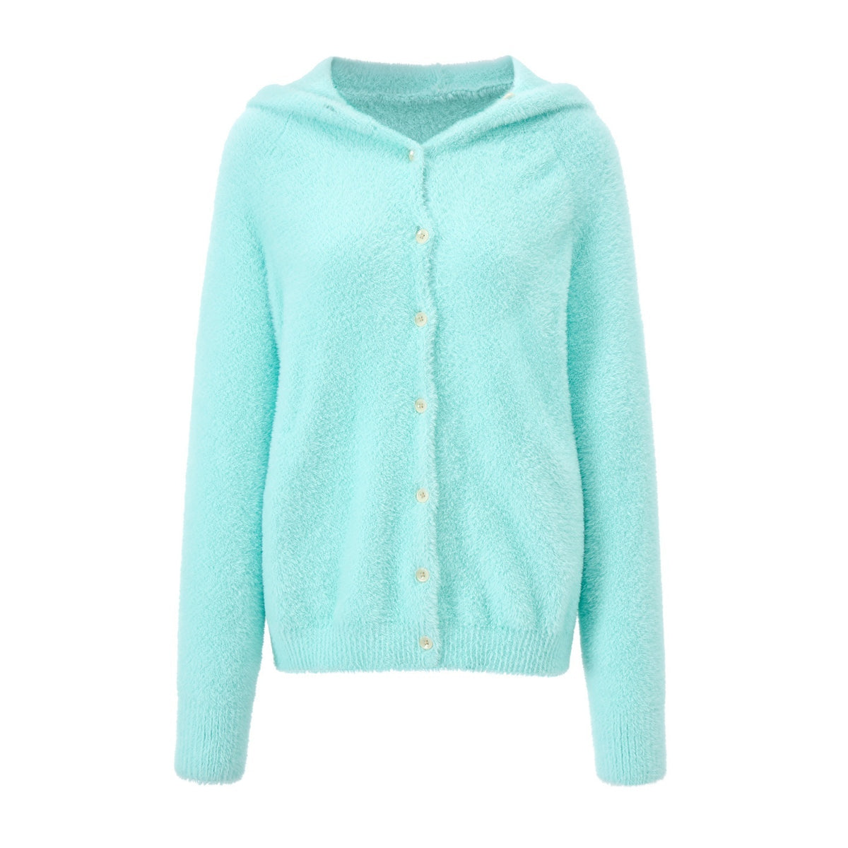 EZEK_Faux_Mink_Color_Block_Button_Knit_Hooded_Women's_Cardigans_1081318672377_MISSTT