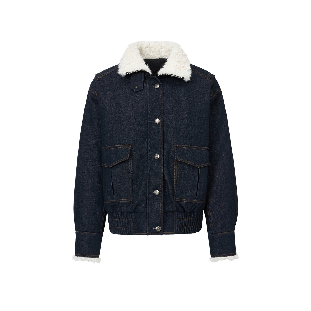EZEK_Fleece_Lined_Stand_Collar_Zip_Utility_Women's_Cotton_Denim_Jackets_1093542720740_MISSTT