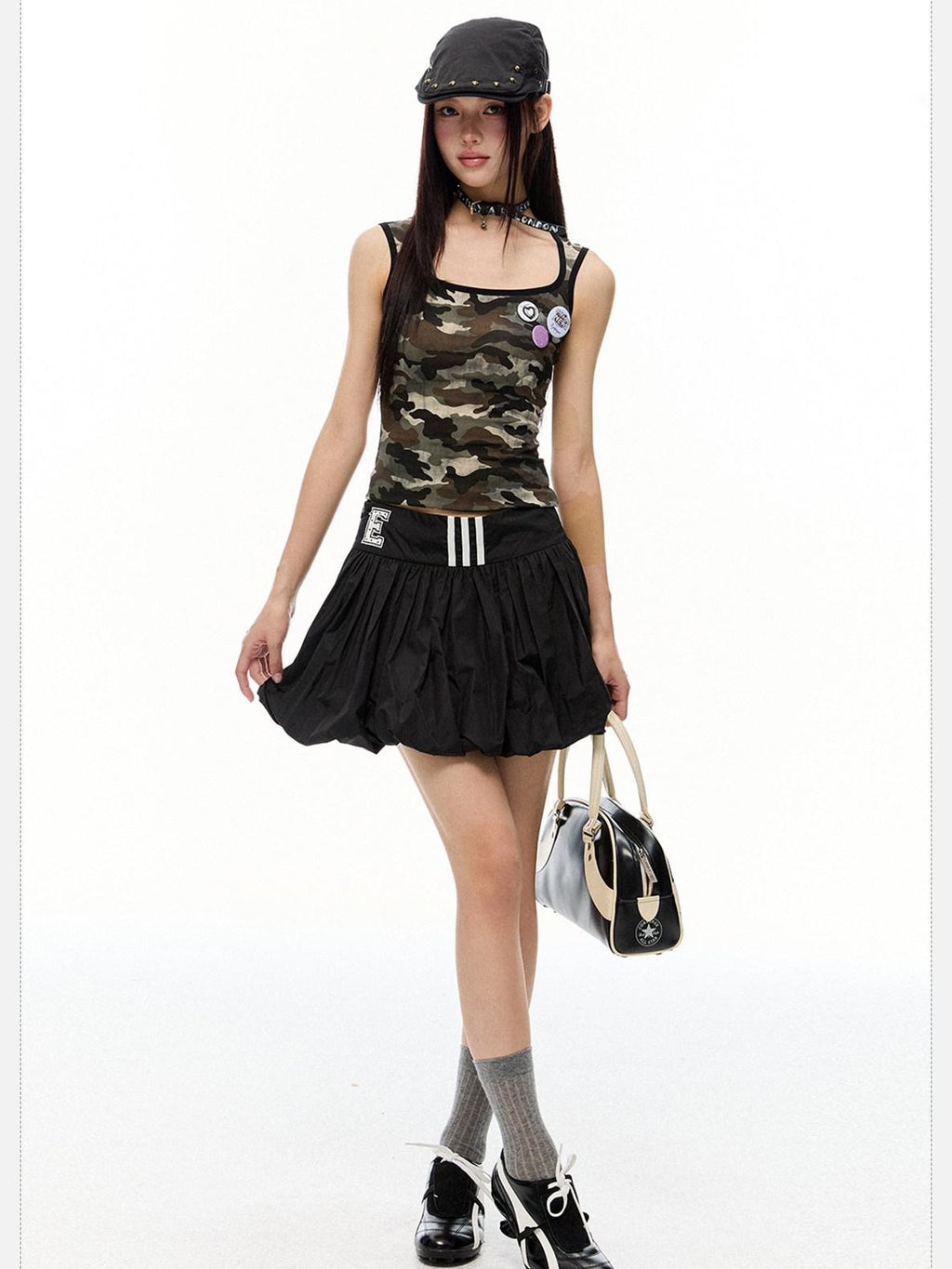 EZEK Flowerbud Cake Puff Pocket A Line Women's Polyamide Tiered Skirts
